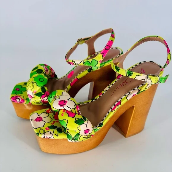 Betsey Johnson Women's Mandee Floral Printed Platform Heeled Sandal Size 7.5. - Picture 5 of 8